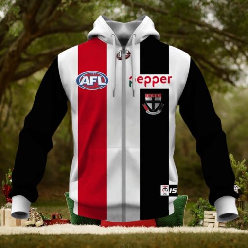 AFL St Kilda Saints Custom Name Number 2020 Clash Guernsey Zip Up Hoodie