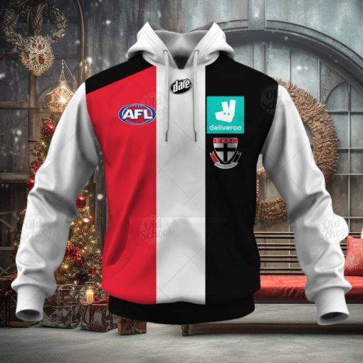 AFL St Kilda Saints Custom Name Number 2021 Home Guernsey Pullover Hoodie Ver 1