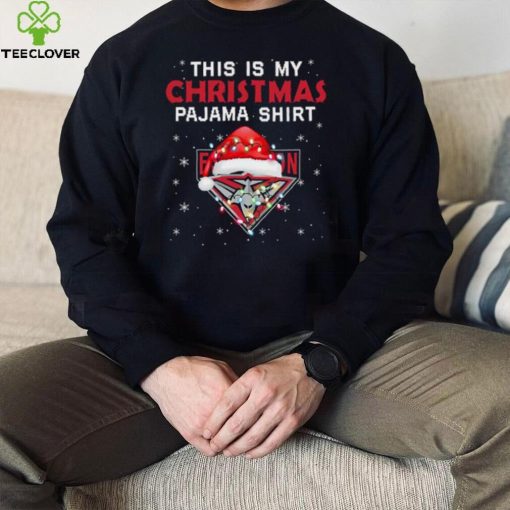 AFL This is christmas Pajamas T shirt Essendon Bombers T shirt