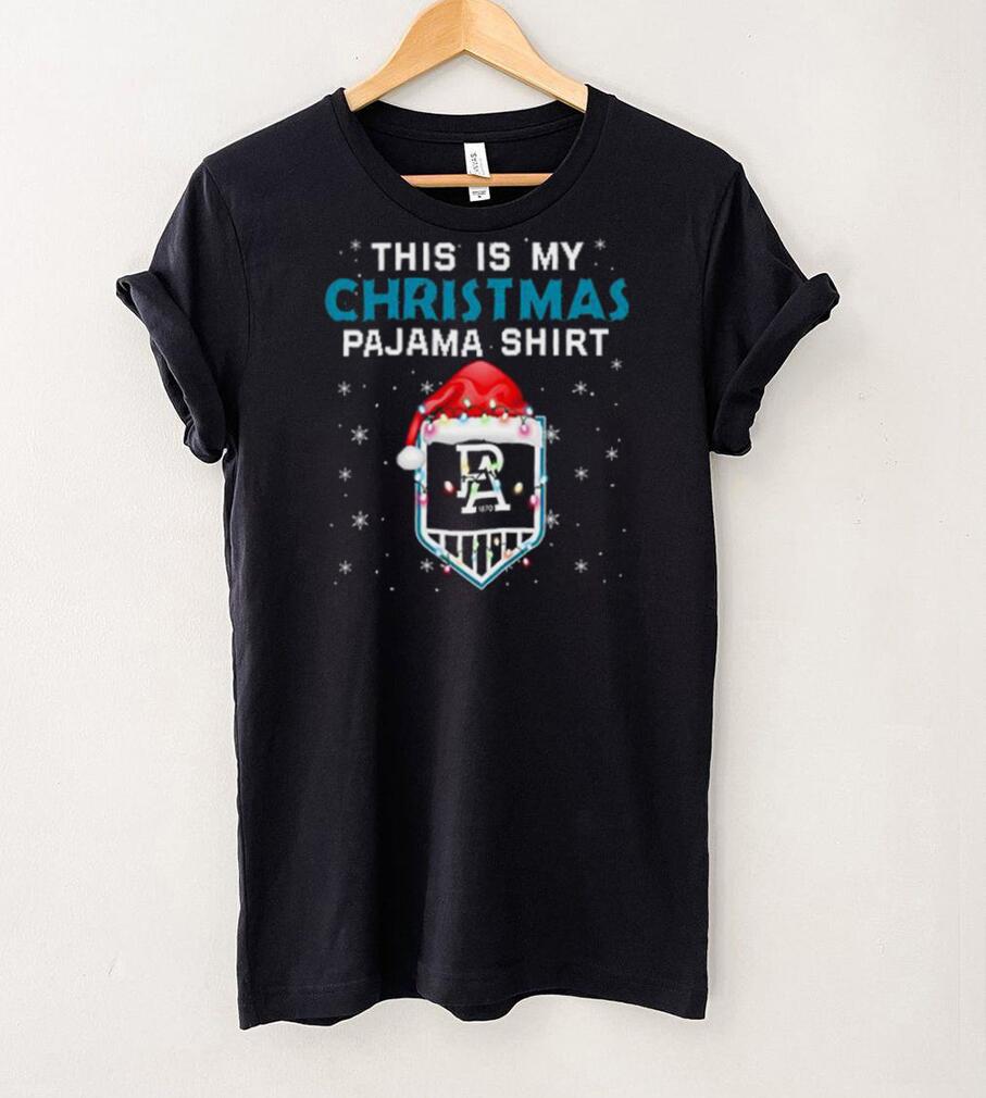 AFL This is christmas Pajamas T shirt Port Adelaide Power T shirt