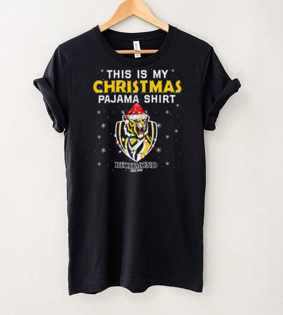 AFL This is christmas Pajamas T shirt Richmond Tigers T shirt