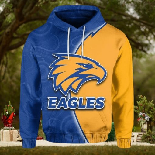 AFL West Coast Eagles Aboriginal Patterns Half Style Pullover Hoodie