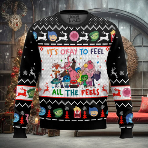 It’s Okay To Feel All The Feels Inside Out Ugly Sweater