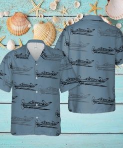 AIRPLAN V_tail Silhouette Hawaiian Shirt