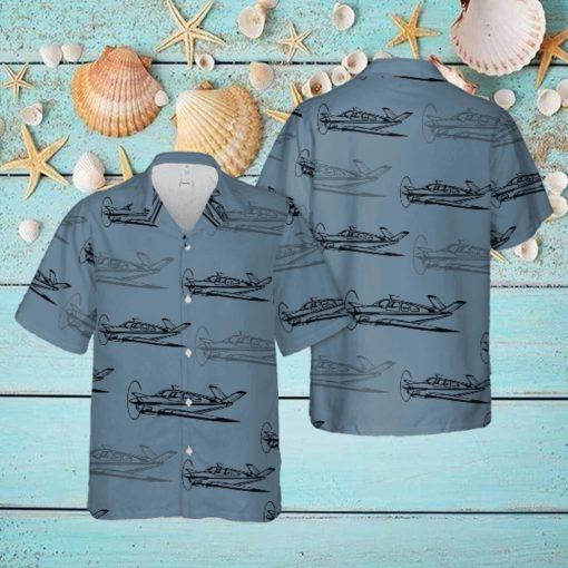 AIRPLAN V_tail Silhouette Hawaiian Shirt