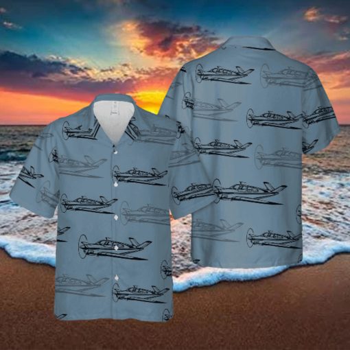 AIRPLAN V_tail Silhouette Hawaiian Shirt