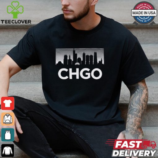 ALLCITY Adult Chicago Skyline Black T Shirt