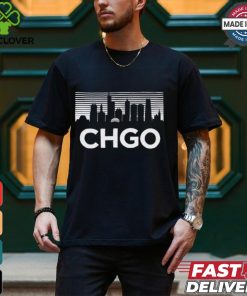 ALLCITY Adult Chicago Skyline Black T Shirt