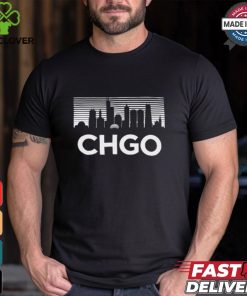 ALLCITY Adult Chicago Skyline Black T Shirt