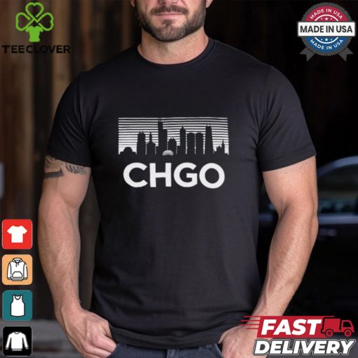 ALLCITY Adult Chicago Skyline Black T Shirt