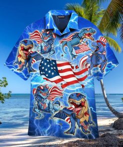 AMERISAURUS REX AMERICA RAWR HAWAIIAN SHIRT