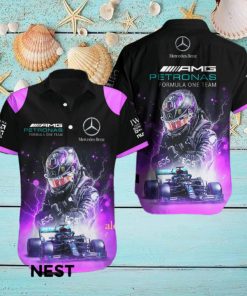 AMG Petronas Formula One Team Lewis Hamilton Purple Hawaiian Set