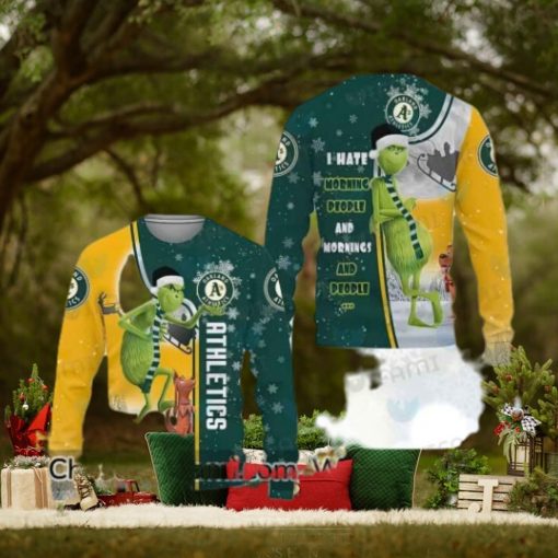 A’S Ugly Christmas Sweater Unbelievable Grinch Max Oakland Athletics Gift