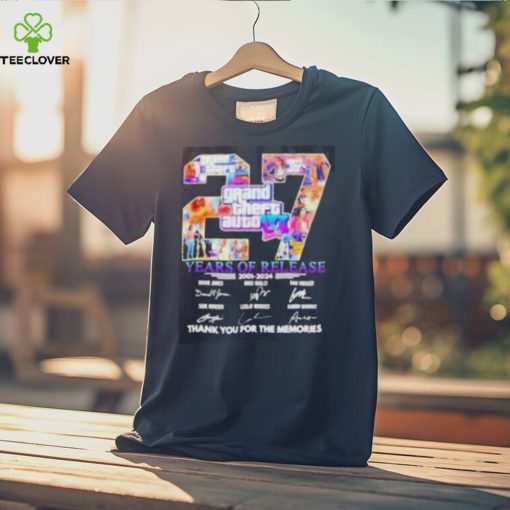 Grand Theft Auto VI 27 years of release 2001 2024 thank you for the memories shirt