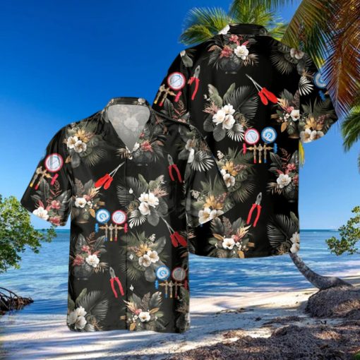 AWESOME HVACTECH  AOP POCKET HAWAIIAN SHIRT