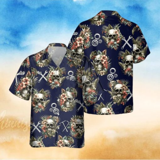AWESOME MECHANIC  AOP POCKET HAWAIIAN SHIRT
