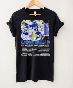 Aaron Donald 99 Los Angeles Rams 2014 2023 thank you for the memories signature shirt