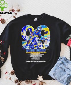Aaron Donald 99 Los Angeles Rams 2014 2024 thank you for the memories signature shirt