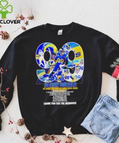 Aaron Donald 99 Los Angeles Rams 2014 2024 thank you for the memories signature hoodie, sweater, longsleeve, shirt v-neck, t-shirt