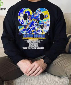Aaron Donald 99 Los Angeles Rams 2014 2024 thank you for the memories signature hoodie, sweater, longsleeve, shirt v-neck, t-shirt