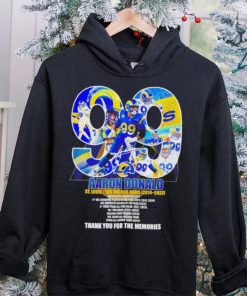 Aaron Donald 99 Los Angeles Rams 2014 2024 thank you for the memories signature hoodie, sweater, longsleeve, shirt v-neck, t-shirt