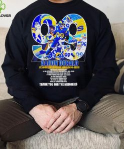 Aaron Donald 99 Los Angeles Rams 2014 2024 thank you for the memories signature shirt