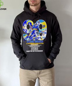 Aaron Donald 99 Los Angeles Rams 2014 2024 thank you for the memories signature hoodie, sweater, longsleeve, shirt v-neck, t-shirt