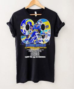 Aaron Donald 99 Los Angeles Rams 2014 2024 thank you for the memories signature shirt