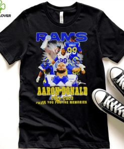 Aaron Donald Los Angeles Rams 2014 2023 signature thank you for the memories hoodie, sweater, longsleeve, shirt v-neck, t-shirt