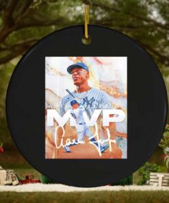 Aaron Judge American League MVP 2024 signature Christmas ornament
