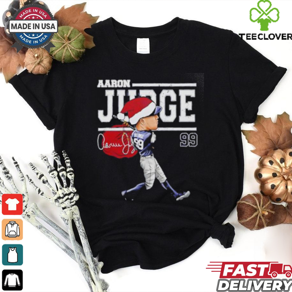 Aaron Judge New York Cartoon Santa Hat Baseball Signature shirt Aaron Judge New York Cartoon Santa Hat Baseball Signature shirt