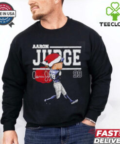 Aaron Judge New York Cartoon Santa Hat Baseball Signature shirt