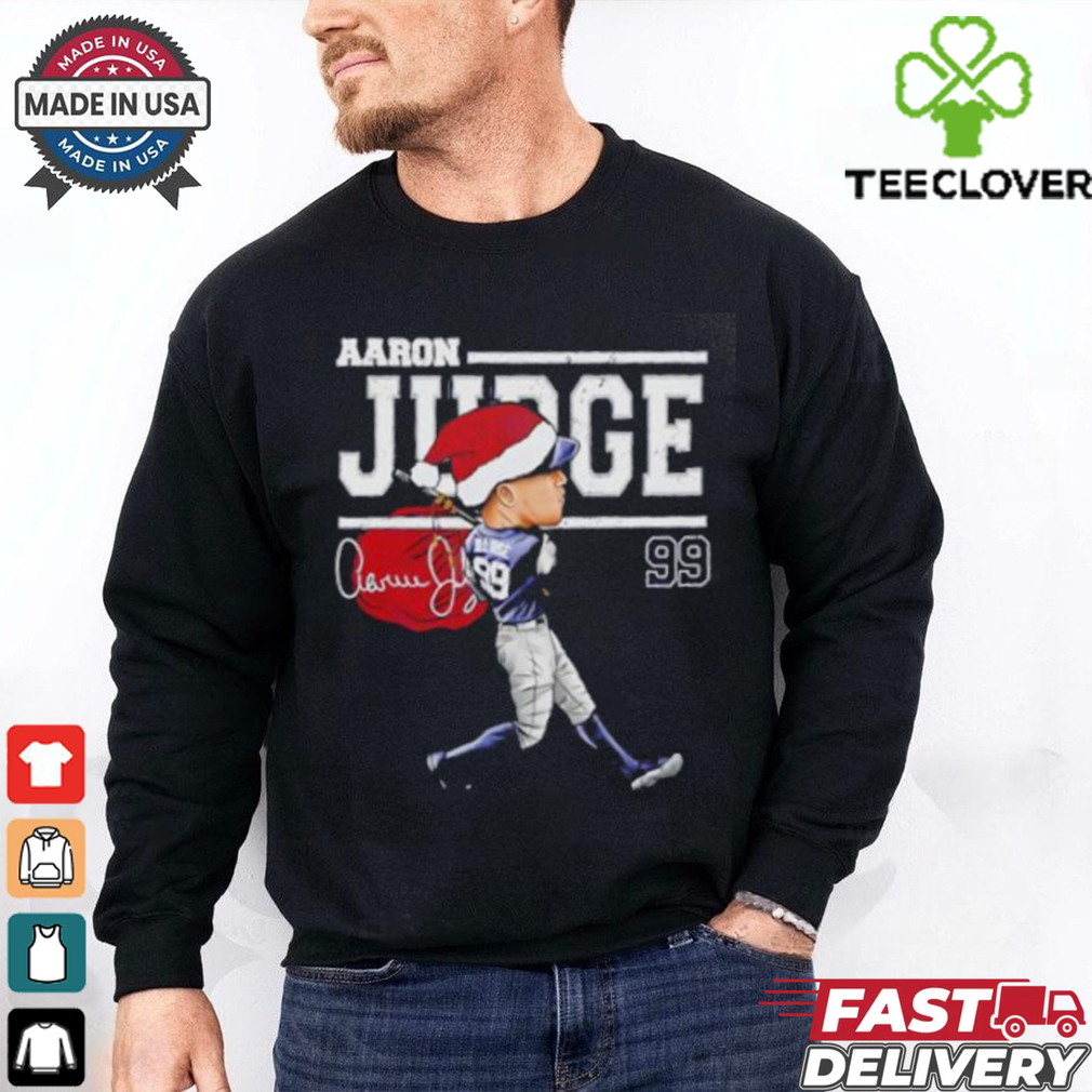 Aaron Judge New York Cartoon Santa Hat Baseball Signature shirt Aaron Judge New York Cartoon Santa Hat Baseball Signature shirt
