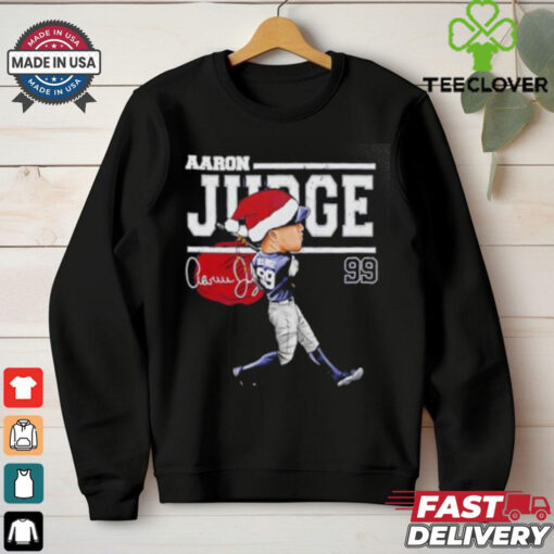 Aaron Judge New York Cartoon Santa Hat Baseball Signature shirt