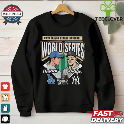 Aaron Judge New York Yankees Vs. Shohei Ohtani Los Angeles Dodgers MLB Player Dueling 2024 World Series Painting t shirt