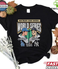 Aaron Judge New York Yankees Vs. Shohei Ohtani Los Angeles Dodgers MLB Player Dueling 2024 World Series Painting t shirt