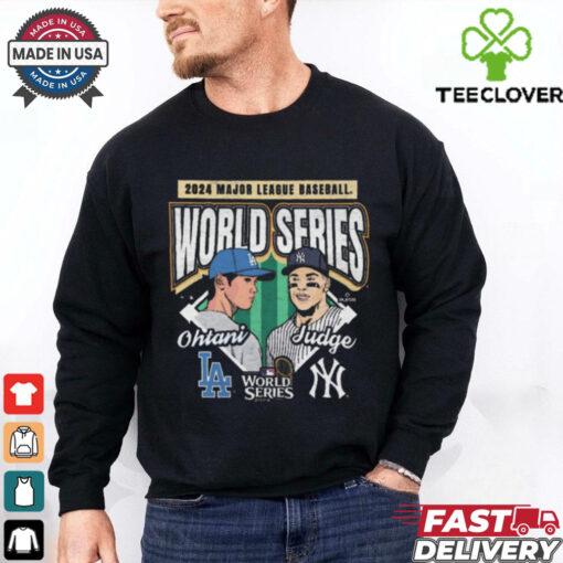 Aaron Judge New York Yankees Vs. Shohei Ohtani Los Angeles Dodgers MLB Player Dueling 2024 World Series Painting t shirt