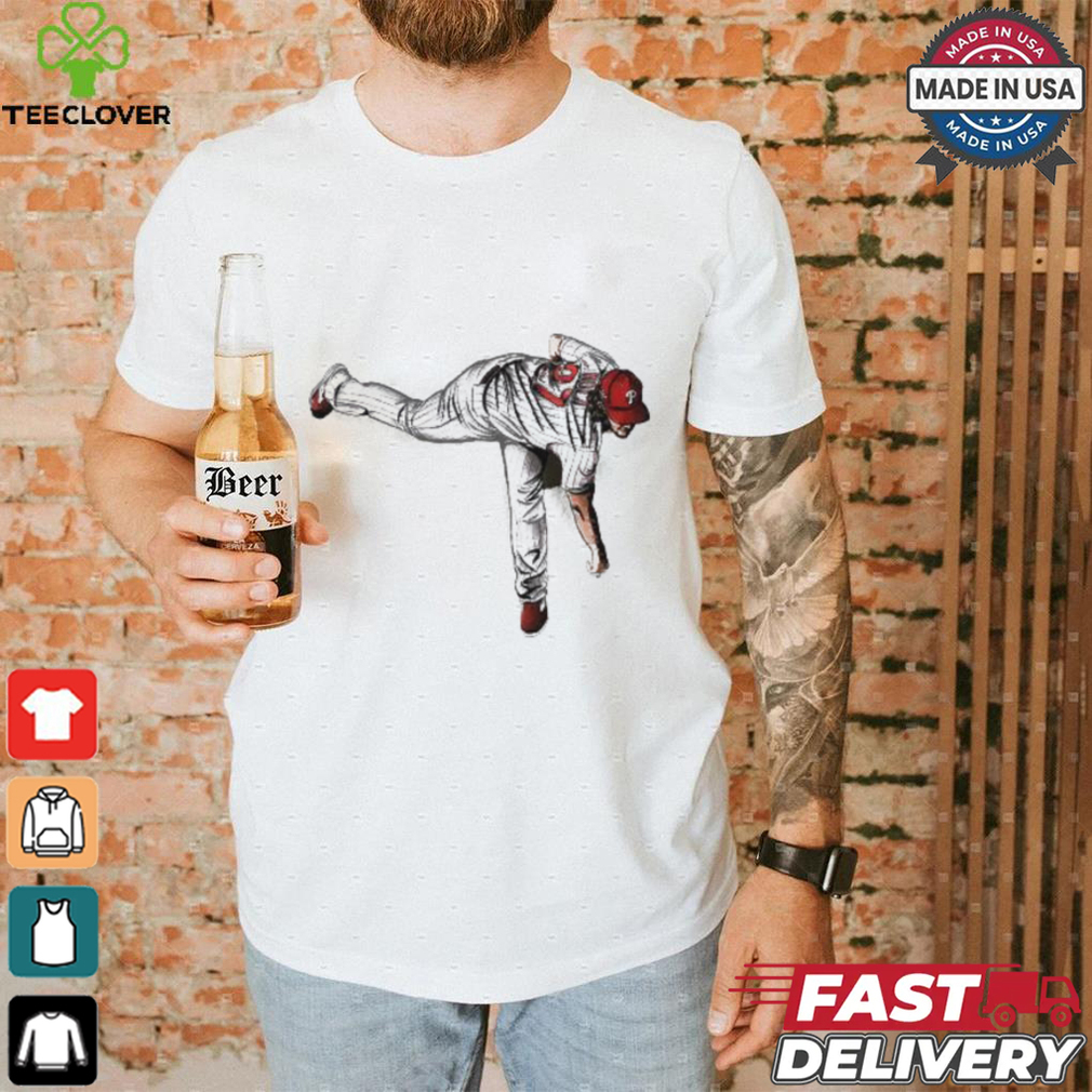 Aaron Nola pitching Philly baseball graphic shirt Aaron Nola pitching Philly baseball graphic shirt