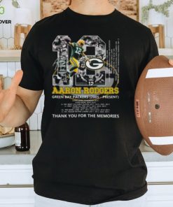 Aaron Rodgers 12 Green Bay Packers 2005 – Present Thank You For The Memories Signature Shirt
