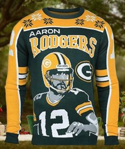 Aaron Rodgers 12 Green Bay Packers Ugly Christmas Sweaters