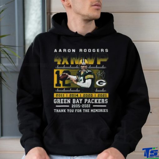 Aaron Rodgers 4xMVP Green Bay Packers 2005 – 2022 Thank You For The Memories T Shirt