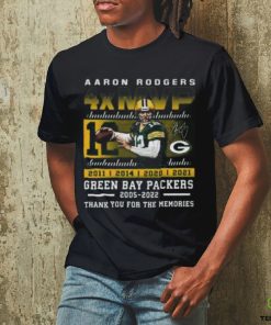 Aaron Rodgers 4xMVP Green Bay Packers 2005 – 2022 Thank You For The Memories T Shirt