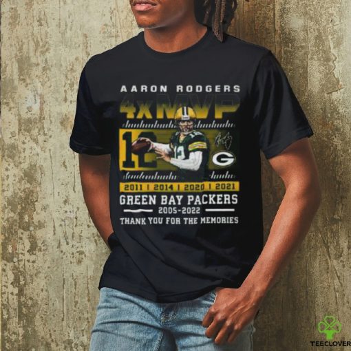 Aaron Rodgers 4xMVP Green Bay Packers 2005 – 2022 Thank You For The Memories T Shirt