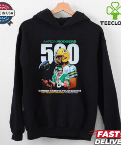 Aaron Rodgers 500 career passing touchdowns shirt