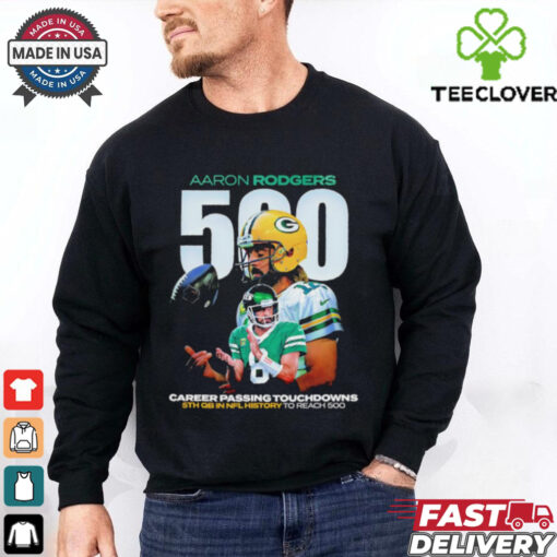 Aaron Rodgers 500 career passing touchdowns shirt