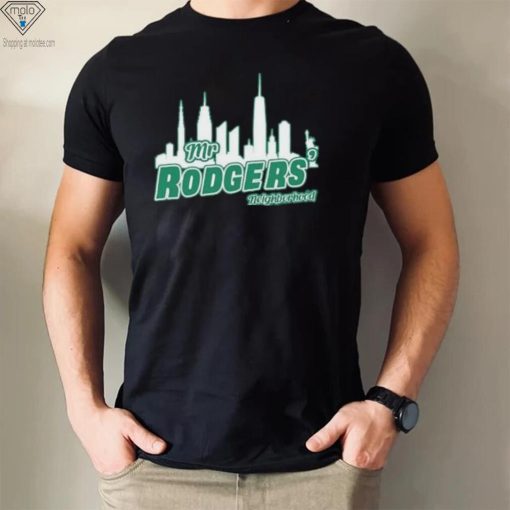 Aaron Rodgers New York Jets Mr Rogers Neighborhood Skyline Shirt