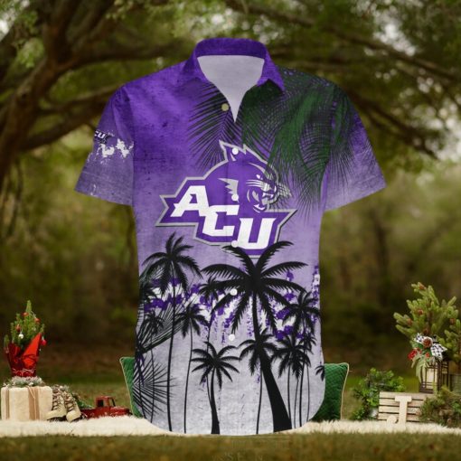 Abilene Christian Wildcats Hawaii Shirt Coconut Tree Tropical Grunge – NCAA