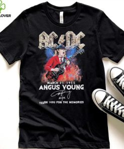 Ac Dc Angus Young March 31, 1955 Thank You For The Memories Signature Shirt