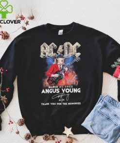 Ac Dc Angus Young March 31, 1955 Thank You For The Memories Signature Shirt