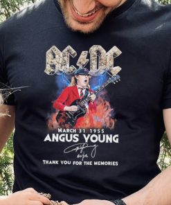 Ac Dc Angus Young March 31, 1955 Thank You For The Memories Signature Shirt